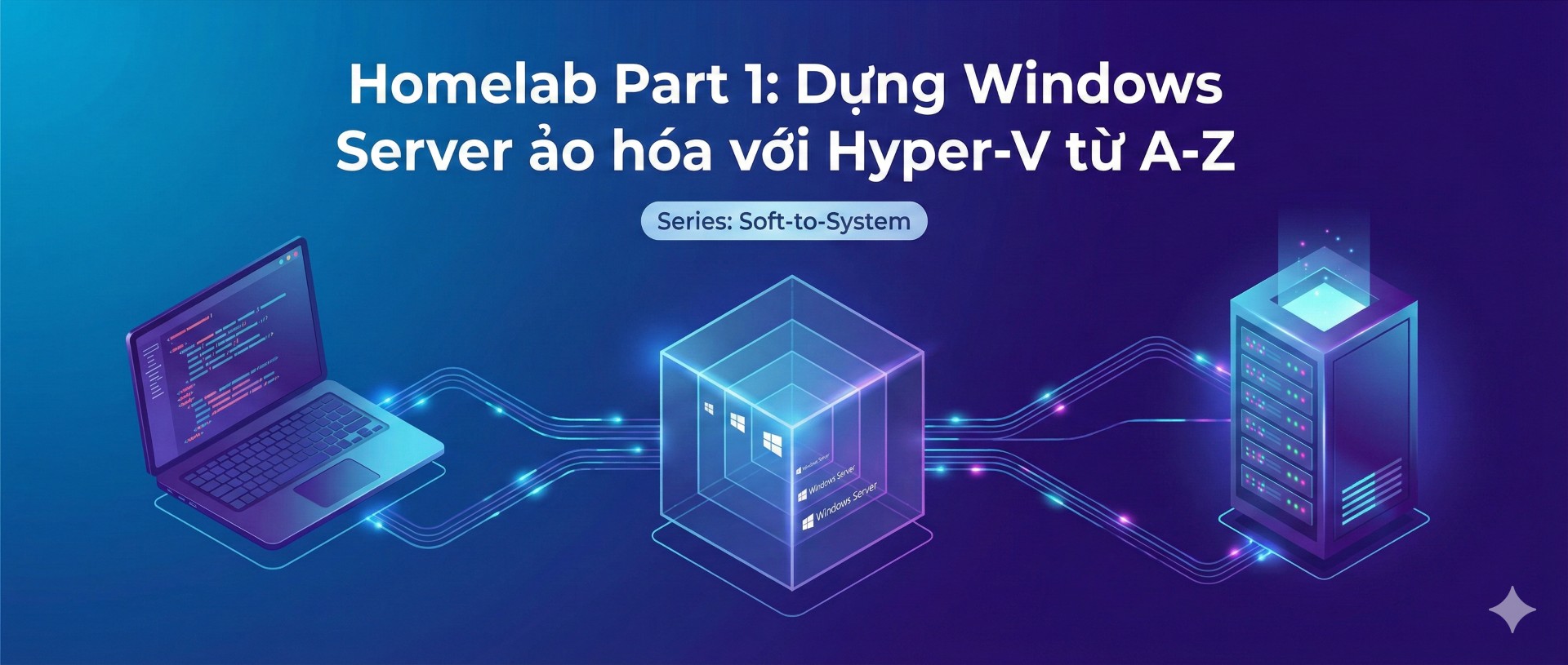 Featured image of post Homelab Part 1: Dựng Windows Server ảo hóa với Hyper-V từ A-Z